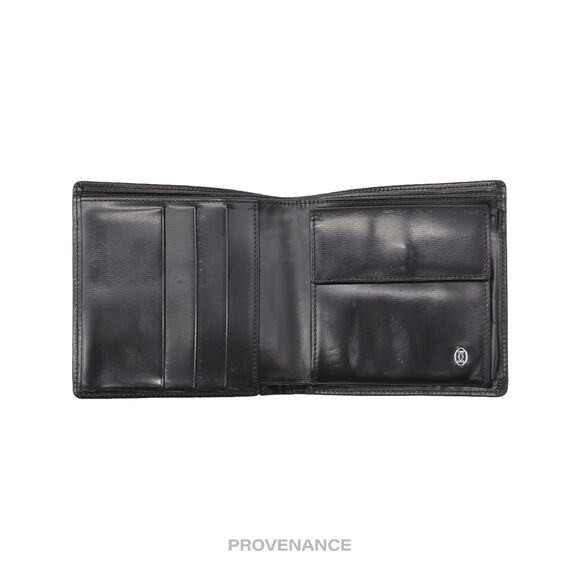 🔴 Cartier Logo Bifold Wallet - Black Leather - Picture 5 of 6